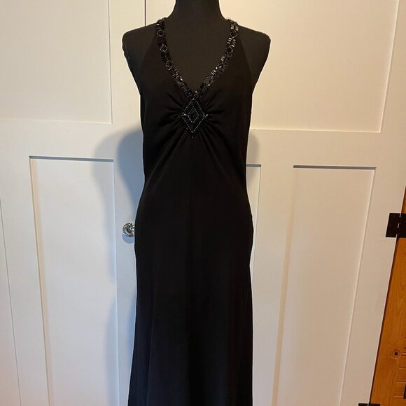 VTG JONES NEW YORK Womens Black Evening Cocktail Dress - Sz 8 - Picture 1 of 8